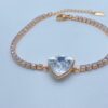 PULSERA TERMINADA EN STRACH CONECTOR TRIANGULAR CRISTAL - Image 2