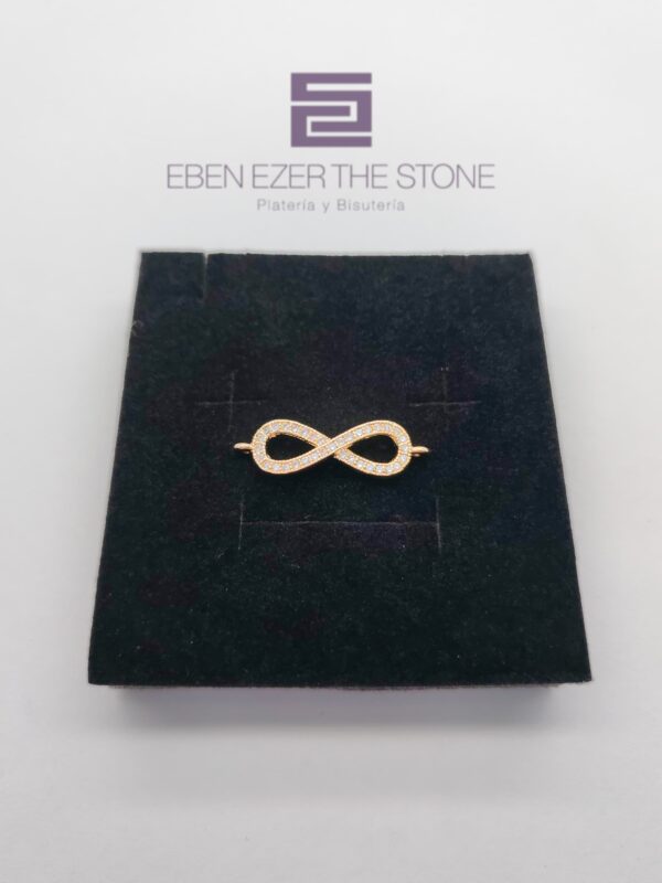 CONECTOR INFINITO EN ORO LAMINADO CON MICROCIRCONES