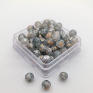 ENSAMBLE ACRILICO AGATA GRIS #8 MILAGROSA PLATEADA