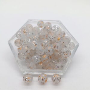 ENSAMBLE ACRILICO AGATA HUMO #8 CRUZ PLATEADA