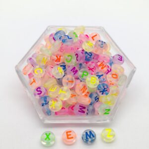 ENSAMBLE ACRÍLICO PASTILLA TRASPARENTE LETRA TUTTY NEON