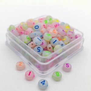 ACRILICO PASTILLA LUMINOSA NUMERO NEON