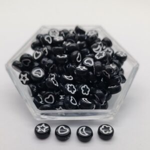 ENSAMBLE PASTILLA NEGRA FIGURAS BLANCAS