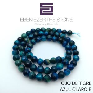 PIEDRA NATURAL OJO DE TRIGRE AZUL CLARO