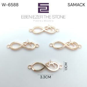 CONECTOR INFINITO LINEA DE LA VIDA CORAZON DOCENA-CIEN