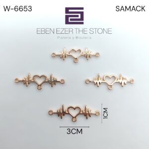 CONECTOR LINEA DE LA VIDA CORAZON DOCENA-CIEN