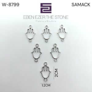 CONECTOR HUECO MANO HAMSA DOCENA-CIEN