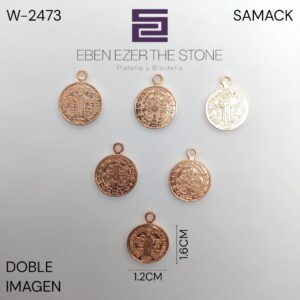 DIJE SANBENITO 1.2CM DOCENA-CIEN