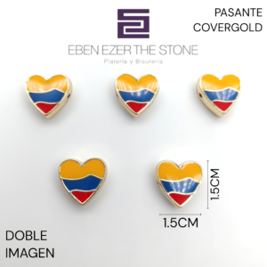 PASANTE CORAZON TRICOLOR DOBLE IMAGEN
