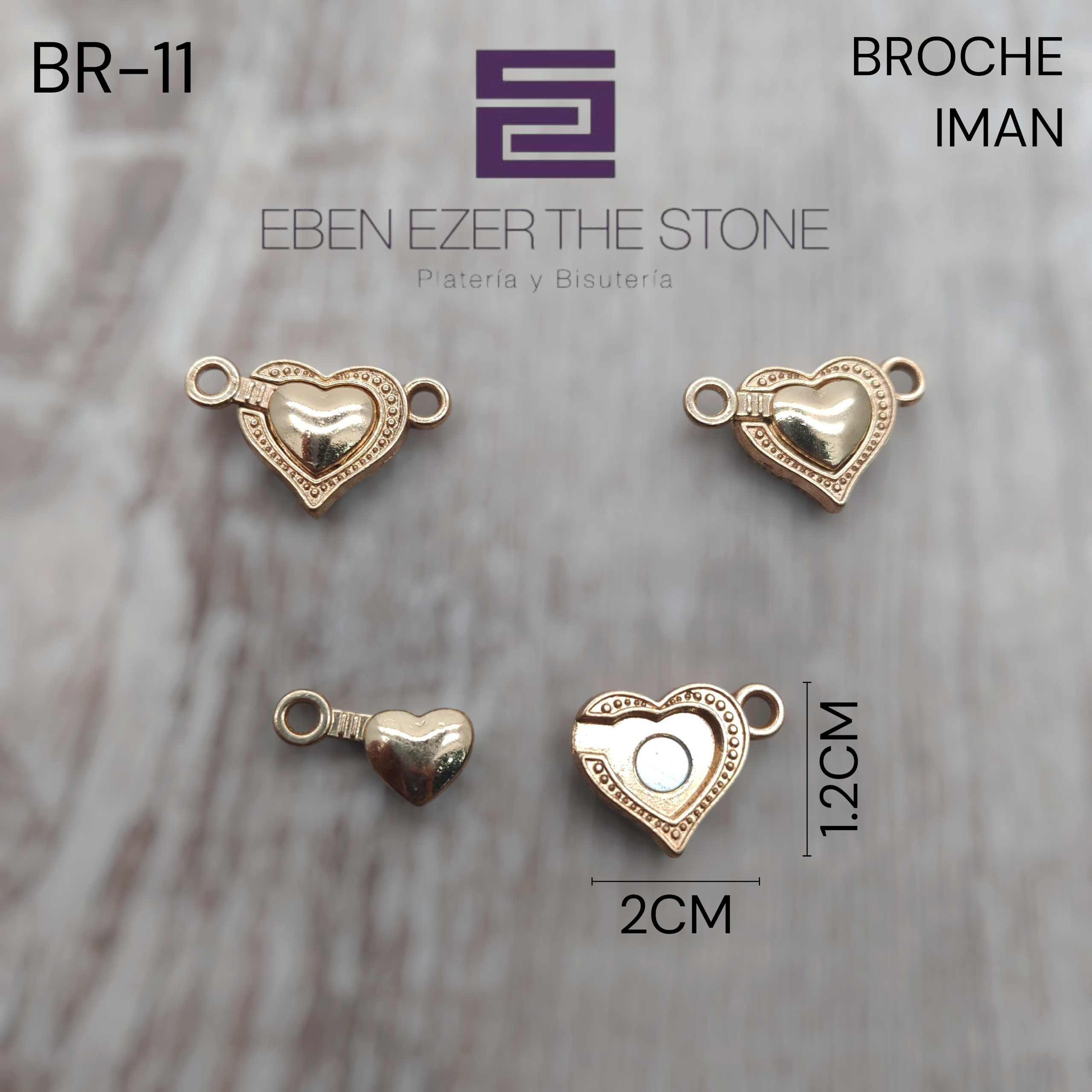 BROCHE IMAN CORAZON GRANDE - Imagen 3
