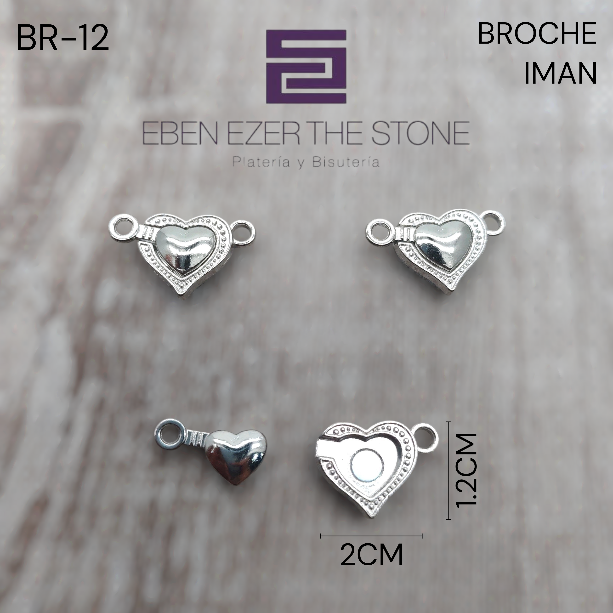 BROCHE IMAN CORAZON GRANDE - Imagen 2