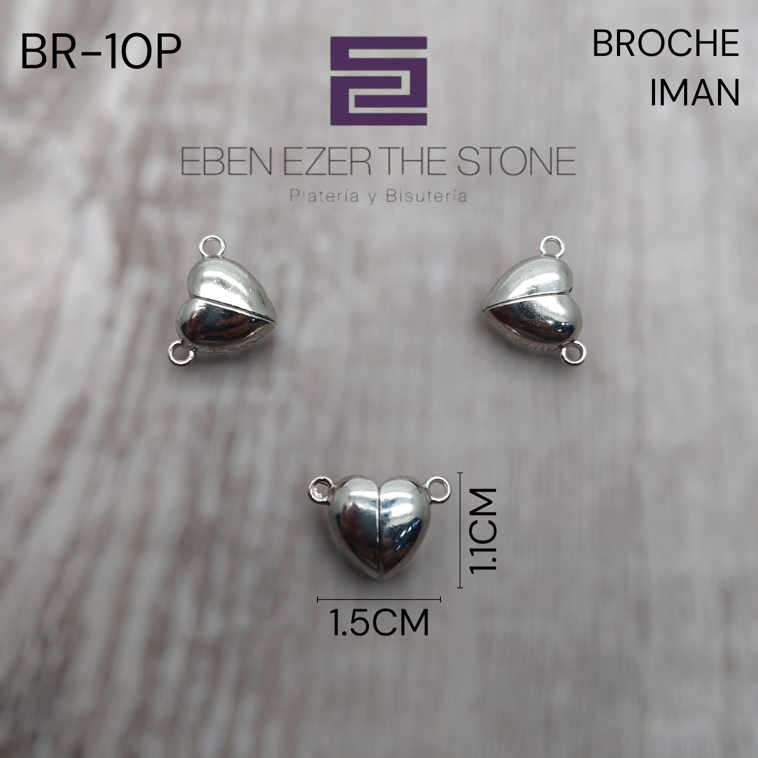 BROCHE IMAN CORAZON MEDIANO